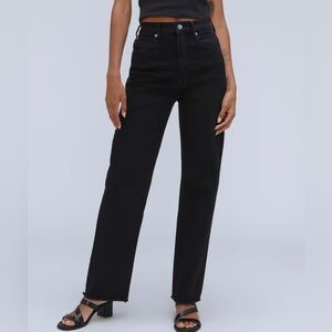 Everlane The Way High Jean High Rise Low Stretch Raw Hem Size 27” Long